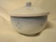 Japanese Vintage White And Blue Porcelain Covered Bowl/ Sugar Bowl Bowls photo 2
