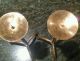 Arts And Crafts Antique Hand Wrought Copper/brass Candlesticks Pair Arts & Crafts Movement photo 1
