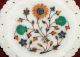 An Attractive Plate White Marble Inlay Handicraft India photo 2