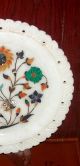 An Attractive Plate White Marble Inlay Handicraft India photo 3