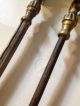 Primitive Coal Stove Tongs Antique Brass,  Gold Metal & Ironwork Primitives photo 2