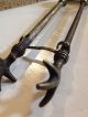 Primitive Coal Stove Tongs Antique Brass,  Gold Metal & Ironwork Primitives photo 8