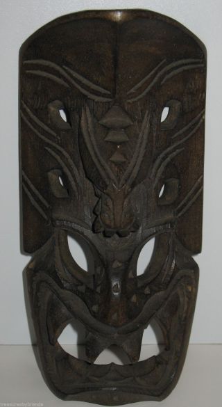 Small Hand Carved Wooden Mask Sculpture Head Figure African Decor photo