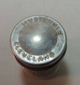 Antique Milk Glass Jar Of Children ' S Mild Musterole - Aluminum Lid - Made In Usa photo
