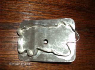 Primitive Bear Cookie Cutter Metal Flat Back Soldered Handle Display photo