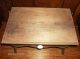 Primitive Scroll Wood Foot Stool Table Porcelain Knob Primitives photo 1