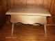 Primitive Scroll Wood Foot Stool Table Porcelain Knob Primitives photo 2