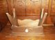 Primitive Scroll Wood Foot Stool Table Porcelain Knob Primitives photo 6