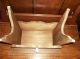Primitive Scroll Wood Foot Stool Table Porcelain Knob Primitives photo 7
