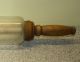 Vintage Glass & Wood Rolling Pin 22 