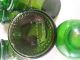 Apothecary Jar Container Vintage Green Glass 5 5/8 