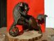 B2482 Exquisite Antique Japanese Bronze Foo Dog Guardian Lion Incense Burner Other photo 2