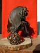 B2482 Exquisite Antique Japanese Bronze Foo Dog Guardian Lion Incense Burner Other photo 3