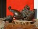 B2482 Exquisite Antique Japanese Bronze Foo Dog Guardian Lion Incense Burner Other photo 8