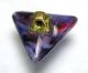 Antique Glass Waistcoat Button Blue Red Triangle Pyramid Paperweight Buttons photo 3