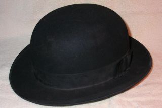 Black,  Bowlers/ Derby Hat; Beleive 7 3/8,  Not Sure,  In photo