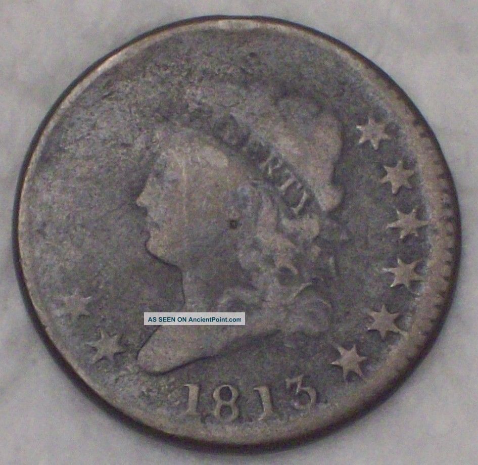 1813 Classic Head Large Cent F Detailing S - 293 Rare Close Date Variety Us Coin The Americas photo