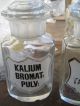 Acid Tartaric & Kalium Bromat: Pulv Vintage Apothecary Jars W/ Lids Bottles & Jars photo 3
