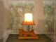 Antique Mid Century Wood Dog Puppy Table Lamp W Shade Priced To Sell Lamps photo 1