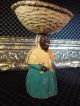 Rare Antique Hubley Black Americana Mammy Soap Basket Dish Cast Iron Paperweight Metalware photo 2
