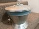 Fire - King Azurite+metal Ice Bucket Vintage 40s Anchor Hocking Glass/nasco Italy Mid-Century Modernism photo 10
