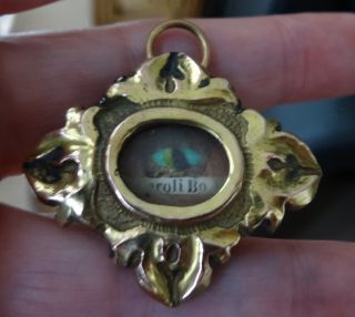 Antique Gold Filled Saint S Caroli Bo E Reliquary Relic Locket Pendant Cw Seal photo