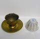 Antique Brass Cup Holder And Saucer And Porcelain Cup Islamic photo 2