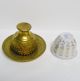 Antique Brass Cup Holder And Saucer And Porcelain Cup Islamic photo 3