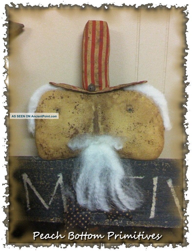 Primitive Americana Uncle Sam Head Greeter,  Wall Hanger Primitives photo