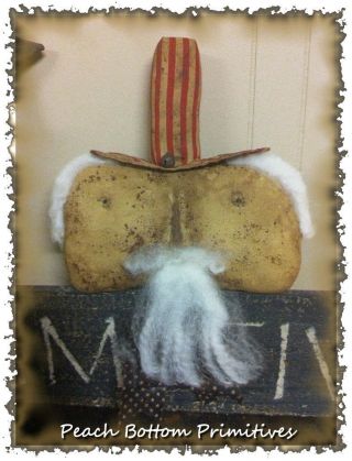 Primitive Americana Uncle Sam Head Greeter,  Wall Hanger photo