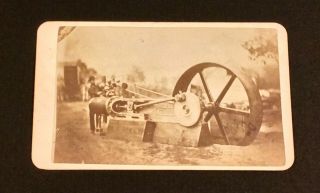 Antique Frick Bowman Waynesboro Pa Steam Engine Farm Advertising Cdv Photo photo