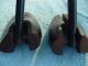 Vintage Dark Brown Wooden Adjustable Shoe Stretchers - Marked 53 - Industrial Molds photo 7