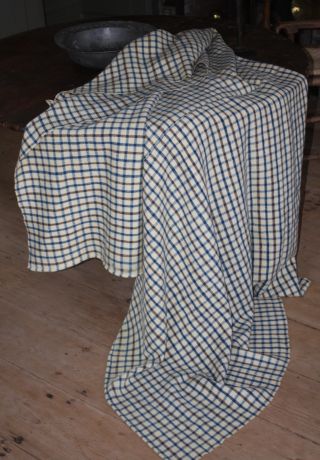 An Early And 19th C New England Large Homespun Wool Blanket Signed Rls photo