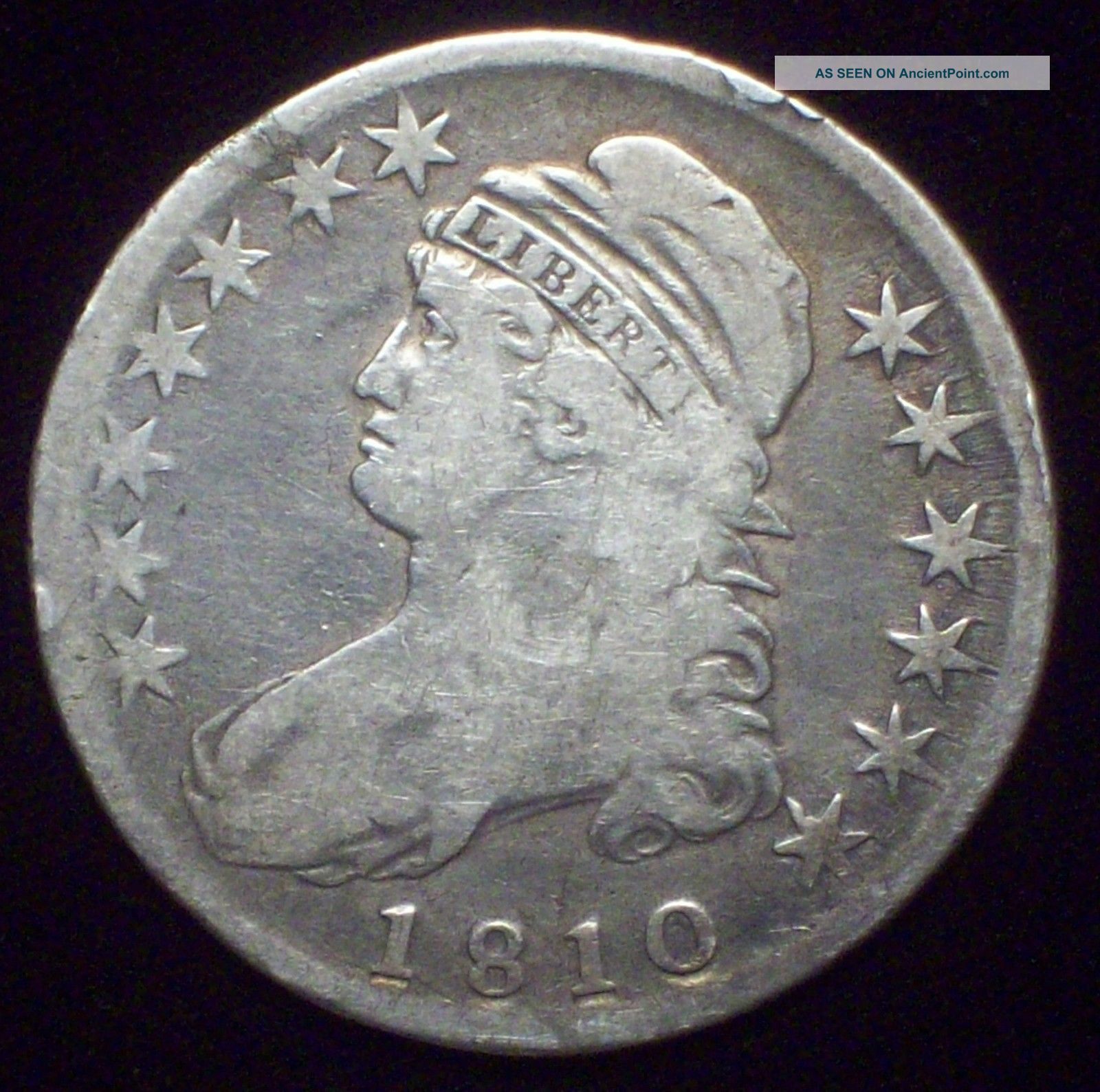 1810 Bust Half Dollar Silver O - 105 Rare Vf Details Authentic Colonial Coin The Americas photo