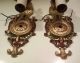 Vintage Pair Art Deco Victorian Cast Sconces Wall Light Fixtures Handpainted Chandeliers, Fixtures, Sconces photo 4