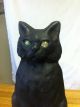 Very Rare Antique Estate Pair Cat Cast Iron Andirons,  New - Bags Primitives photo 1