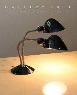 Mid Century Black Articulating Task Lamp O.  C.  White Eames Modern Vtg Industrial photo
