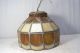 Antique 1930 ' S Stained Glass Chandelier Shade Ceiling Light Fixture - Very Clean Chandeliers, Fixtures, Sconces photo 2