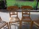 Vintage Set Of 4 Ratton/wicker/bamboo Wooden Chairs Ohio Pickup Post-1950 photo 1
