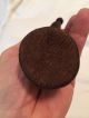 Antique 1800s Priming Powderhorn W/ Unusual Brass Rings For Strap Primitives photo 1