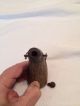 Antique 1800s Priming Powderhorn W/ Unusual Brass Rings For Strap Primitives photo 5