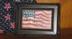 Americana Primitive Patriotic Flag Framed Picture Bear Doll Candle Holder 3 Primitives photo 4