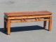 Asian Bench Vintage Oriental Style Wood Bench Stool Post-1950 photo 1