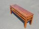 Asian Bench Vintage Oriental Style Wood Bench Stool Post-1950 photo 3
