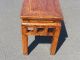 Asian Bench Vintage Oriental Style Wood Bench Stool Post-1950 photo 5