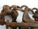 Antique Leather Necklace Festive Beady Knight Ottoman Empire Bronze Bells Primitives photo 11