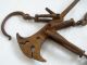 Antique Leather Necklace Festive Beady Knight Ottoman Empire Bronze Bells Primitives photo 4