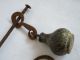 Antique Leather Necklace Festive Beady Knight Ottoman Empire Bronze Bells Primitives photo 6