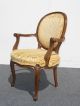 Exquisite French Kargas Accent Arm Chairs Gold Silk & Velvet Floral Stripped Post-1950 photo 4