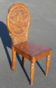 Gorgeous Highly Carved Tiger Oak Accent Chair Vintage French Floral Post-1950 photo 1